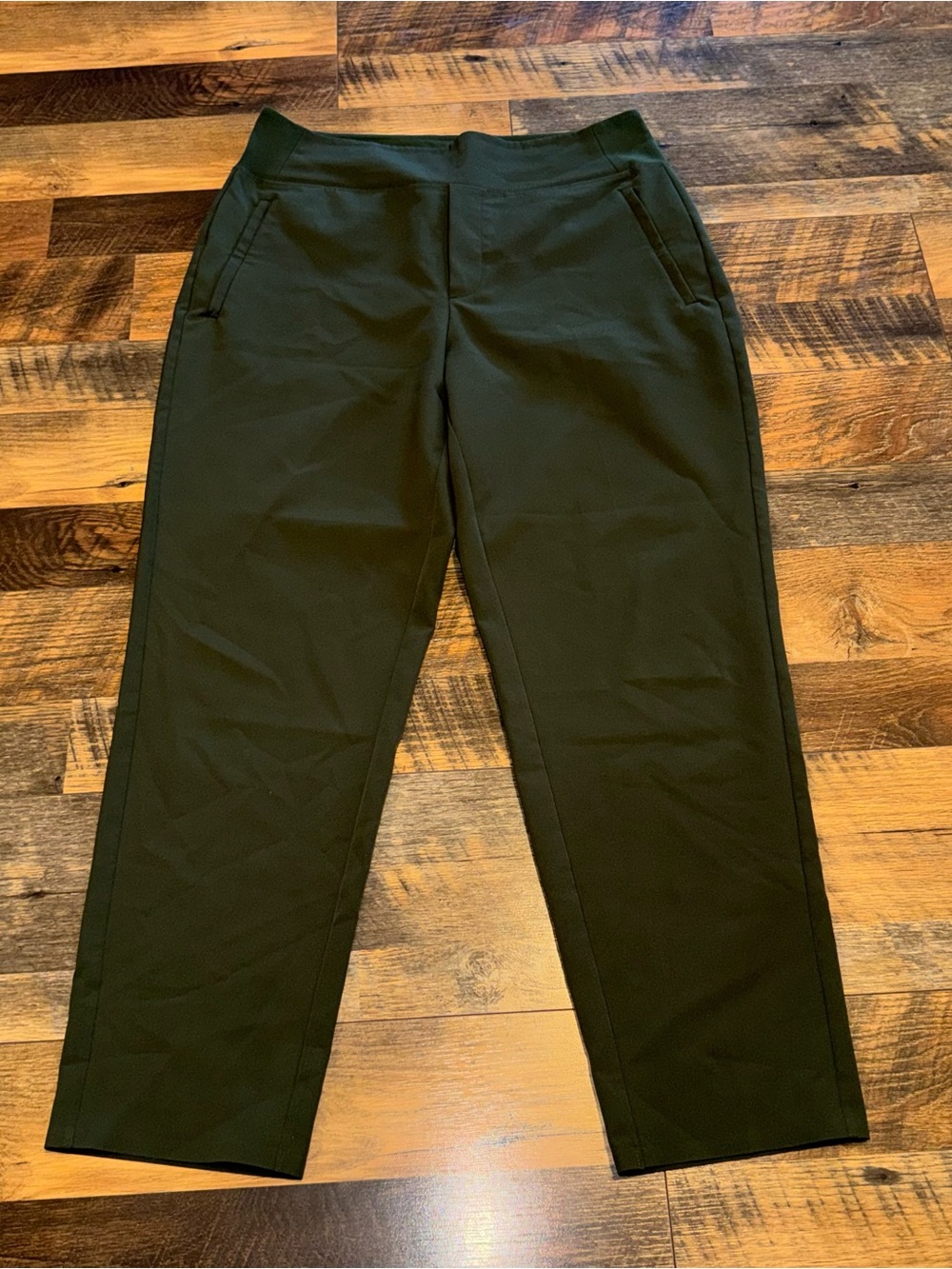 Athleta Olive Green Ankle Straight-Leg Pants